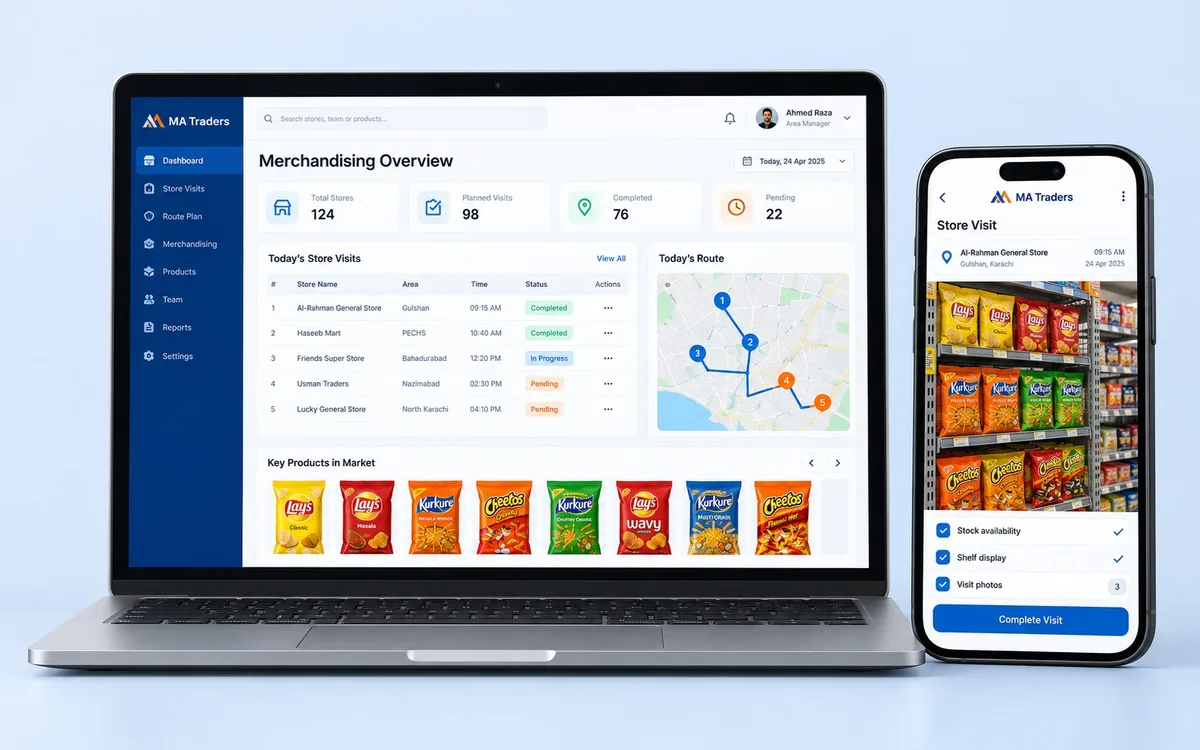 MA Traders, Merchandising Platform, screenshot